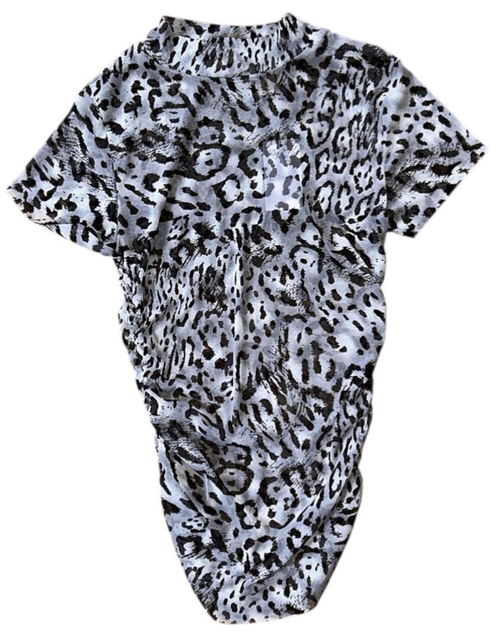 NWT Willow & Root Cheetah Print Sheer High Stretch Mesh Top Small